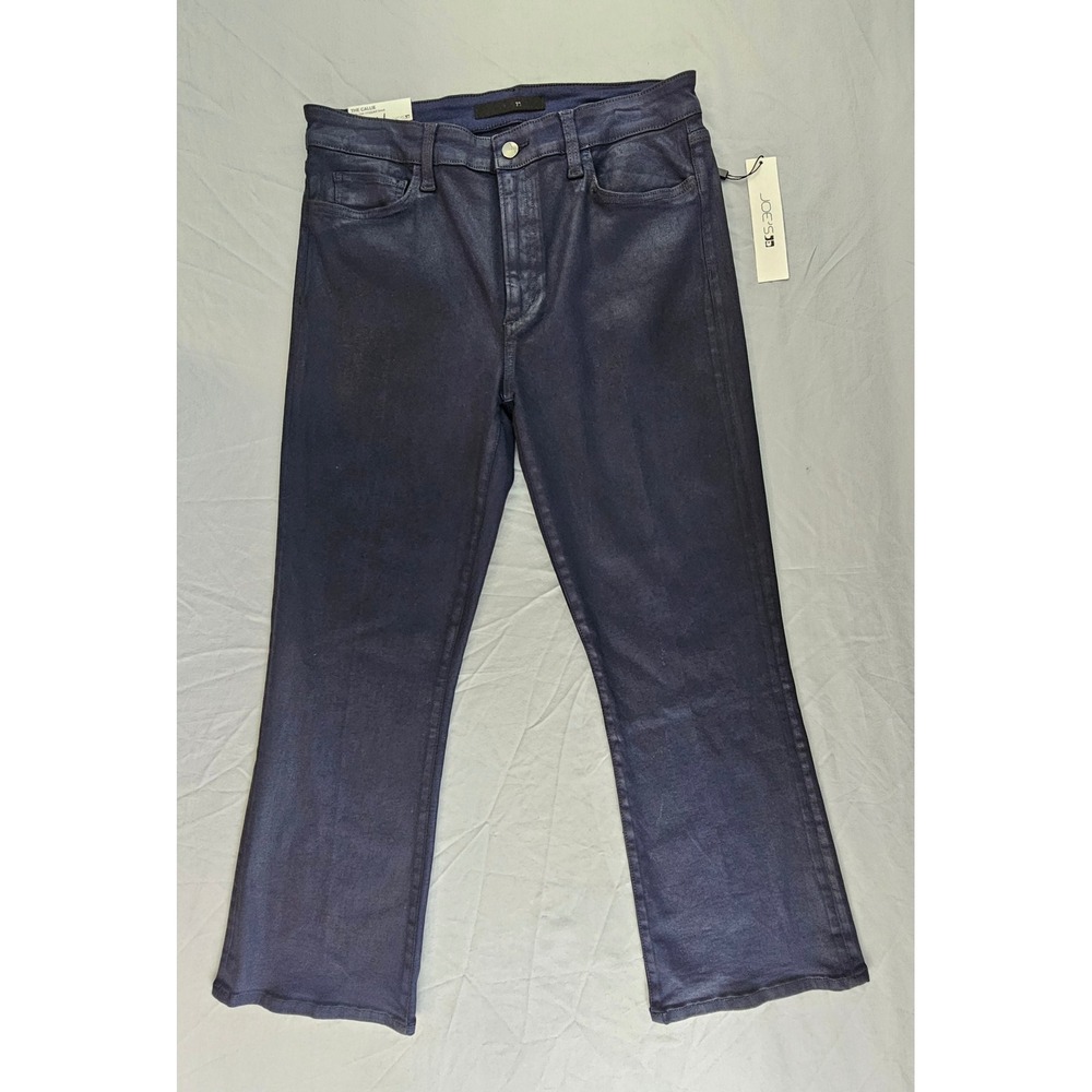 Joe's Jeans The Callie Size 31 Navy Coated Cropped Boot High Rise NWT $218 L338